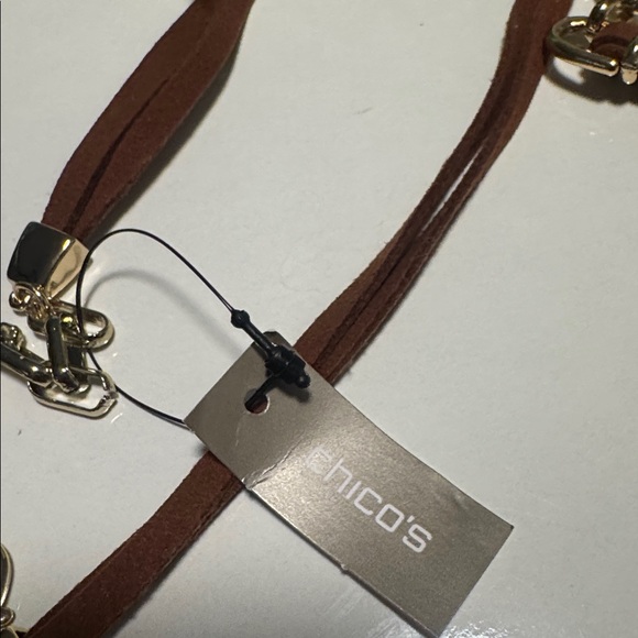 Chico's Brown Faux-Suede Tassel Necklace (BR444) - Picture 7 of 8